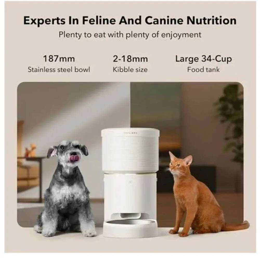 Petlibro Space Automatic pet feeder and vacuum-sealed food storage